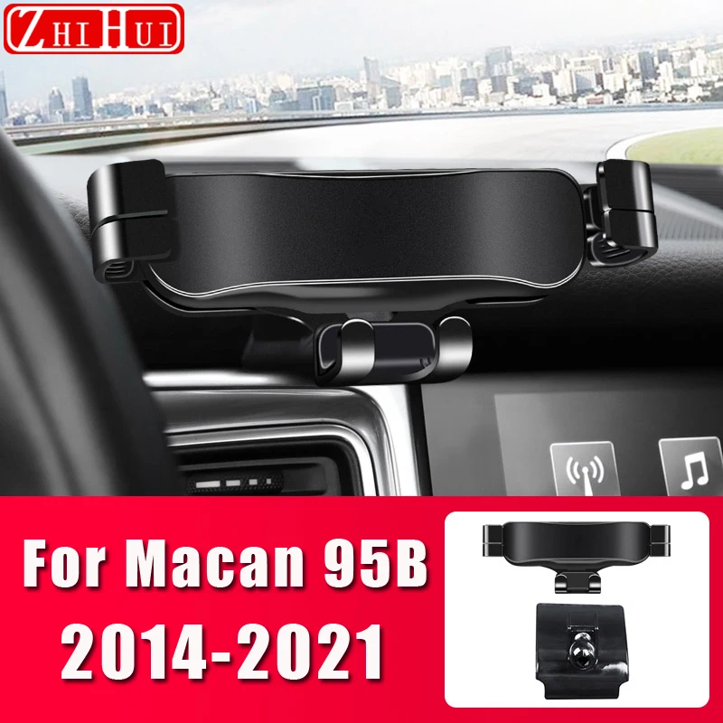 

Car Styling Mobile Phone Holder For Porsche Macan 95B 2014-2021 Air Vent Mount Bracket Gravity Phone Holder Accessories