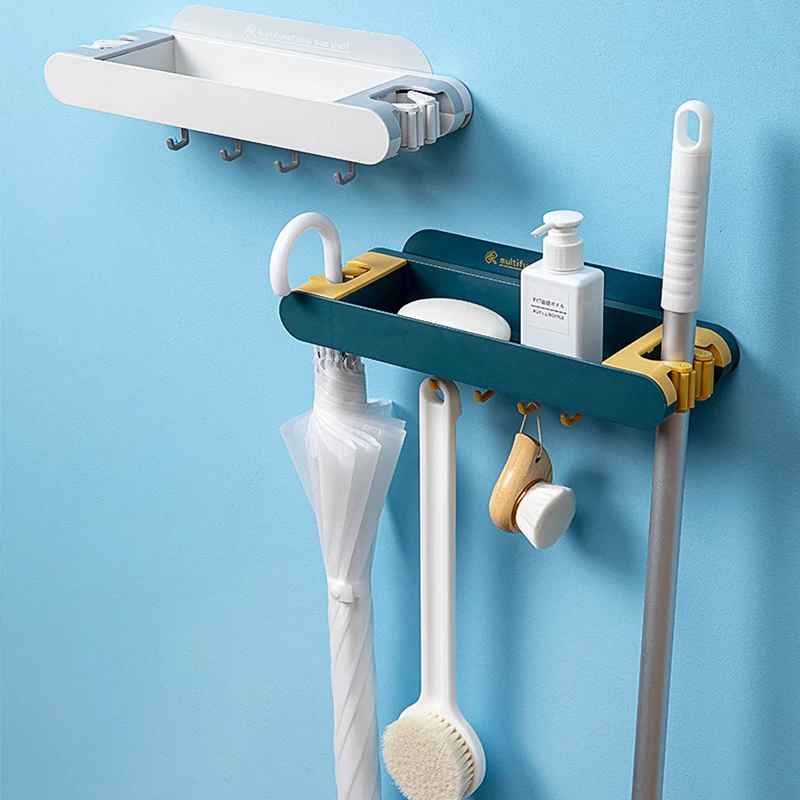 

Home Storage Rack Hanging Pipe Hooks Wall Mounted Mop Organizers Towel Holder Brush Broom Hanger Kitchen Bathroom Accessories