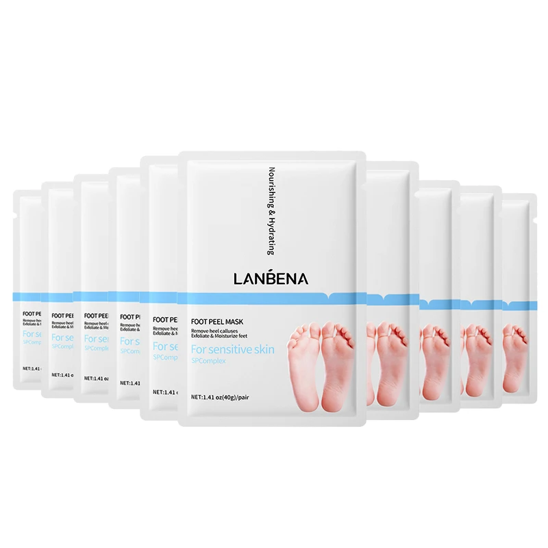 

LANBENA Foot Mask Remove Dead Skin Exfoliating Feet Peel Anti Crack Scrubs Pedicure Moisturizing Whitening Skin Care