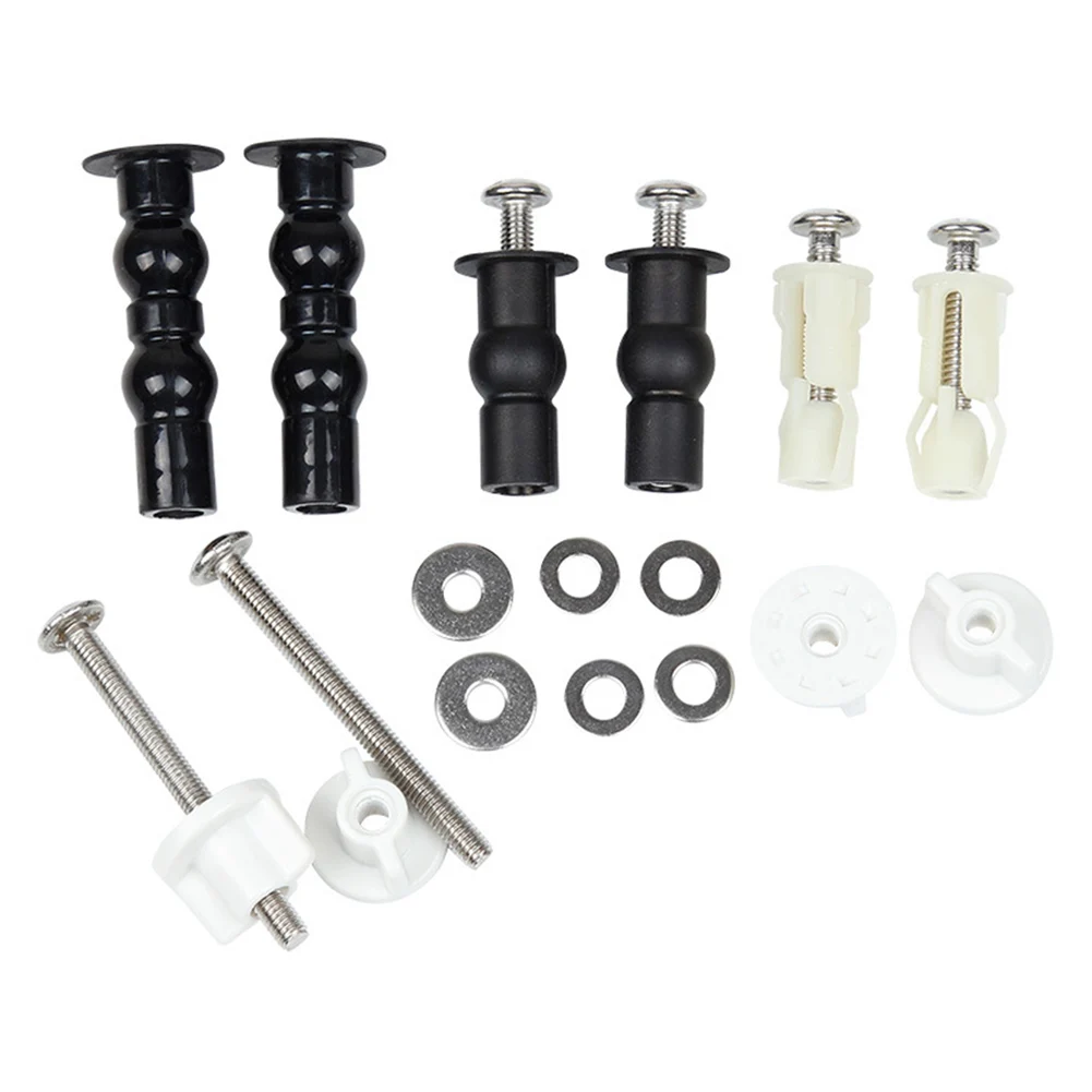 

1/4inch Multifunction Universal Screws Hardware Stainless Steel Replacement Parts Nuts Toilet Seat Hinges Kit Bottom Mount Bolts