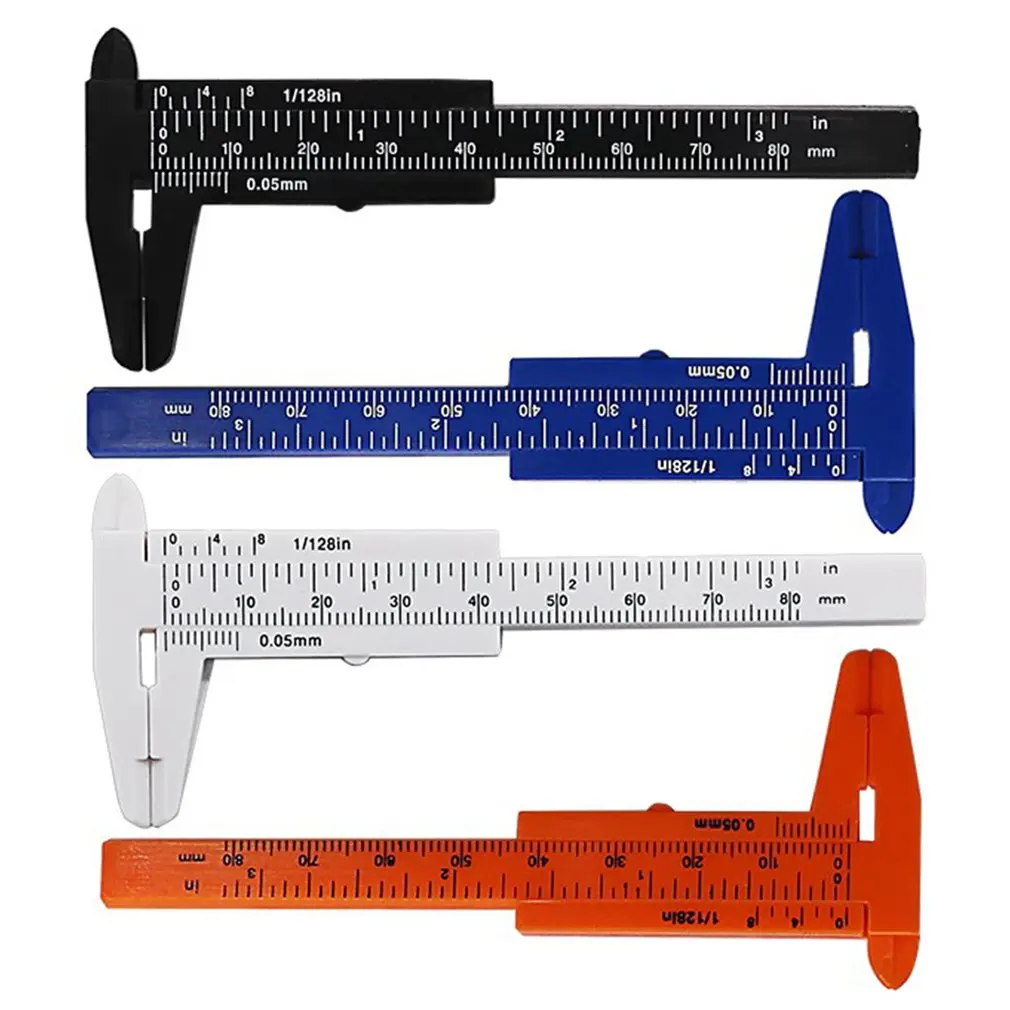 

Portable Double Scale 80MM Plastic Eyebrow Measuring Vernier Caliper Caliper Ruler Plastic Permanent Makeup Measurement Tools