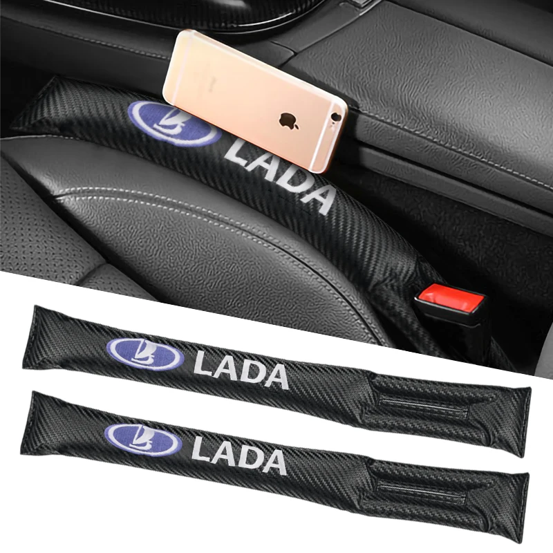 

Carbon Car Styling Interior Seat Gap Filler Soft Pad Plug Organizer For Lada Vesta Niva Samara Kalina Largus Priora Xray Granta