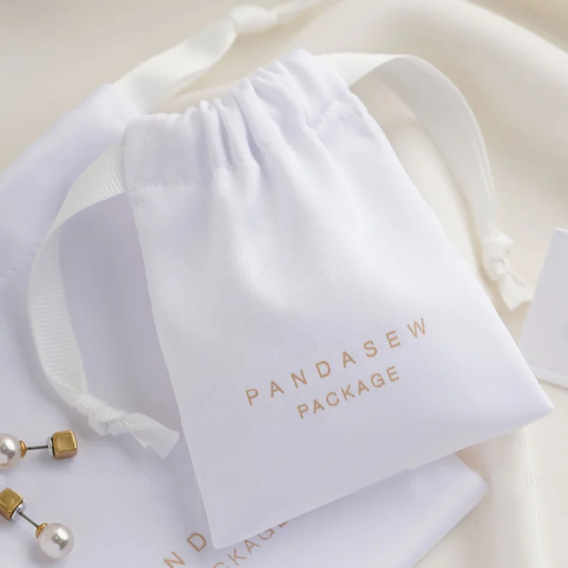 Белые плотные шелковые подарочные пакеты 3x4 дюйма 4x6 дюймов 5x7 дюймов в упаковке 50 фотометрических ресниц, косметические украшения