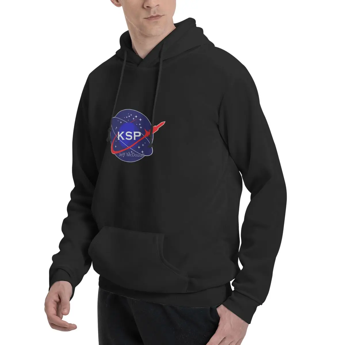 KSP Space Agency Logo Полиэстеровые Толстовки для мужчин