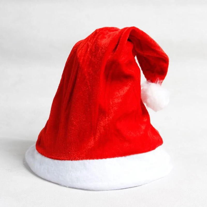 

The New Christmas Hat Home Plush Christmas Caps Xmas Santa Fancy Costume Santa Claus Eve Key Gift