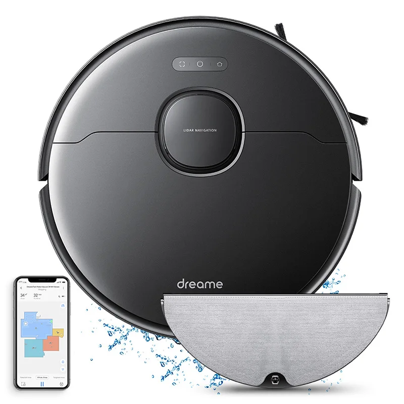 

New 5200mAh Dreame Bot L10 Pro Robot Vacuum Cleaner 4000Pa Poweful Suction 150mins Auto Charge Electric Water Tank