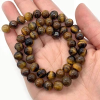 1 strand natural tiger eye stone loose beads strand 6mm 8mm 10mm round shaped diy for making necklace bracelets earrings