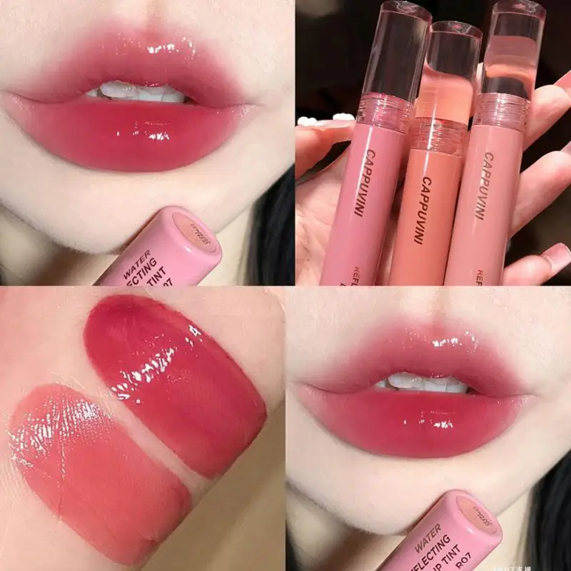 

1PC Waterproof Lip Glaze Mirror Waterlight Natural Liquid Lipstick Moisturizing Plumper Non-sticky Lip Gloss Makeup For Women