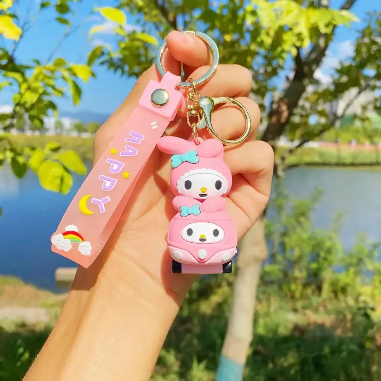 Sanrio мультфильм карта серия брелок Kawaii Kuromi Cinnamoroll ПВХ Модель игрушка