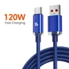 120W USB C Cable 6A Type C Super Fast Charging Data Cord Phone Charger USB Cables For Huawei P40 Samsung Xiaomi USB Type C Cable 6