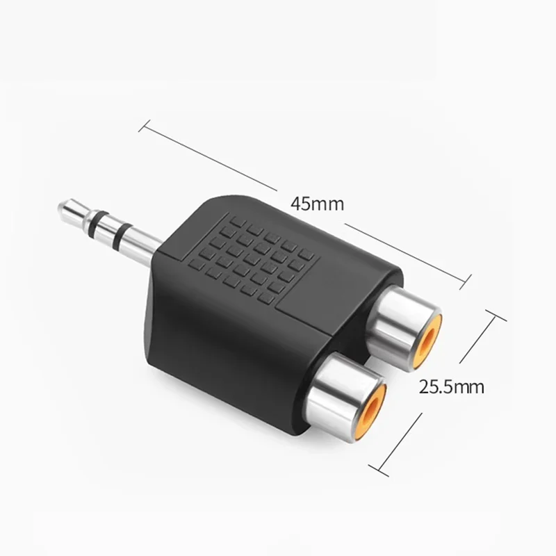 5/20 шт. 3 5 мм разъем стерео штекер на 2 RCA женский аудиокабель адаптер для