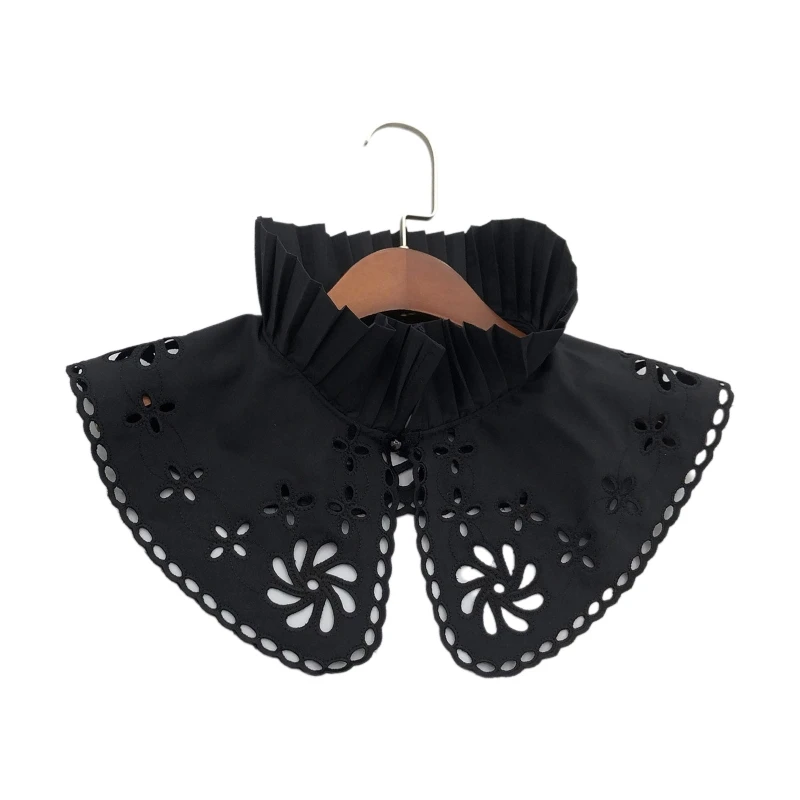 

449B Ruffle Turtleneck Blouse Dickey Collar Goth Turtleneck Women False Collar