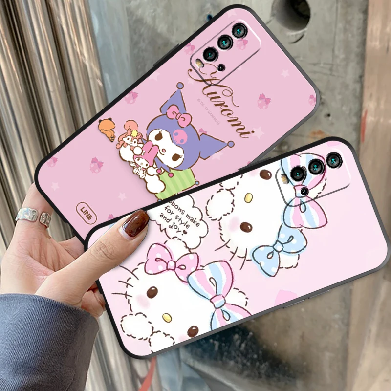 Чехол для телефона с японским аниме Kuromi Xiaomi Redmi Note 9 Pro MAX 5G 9T 9S 10S 10 10T Funda