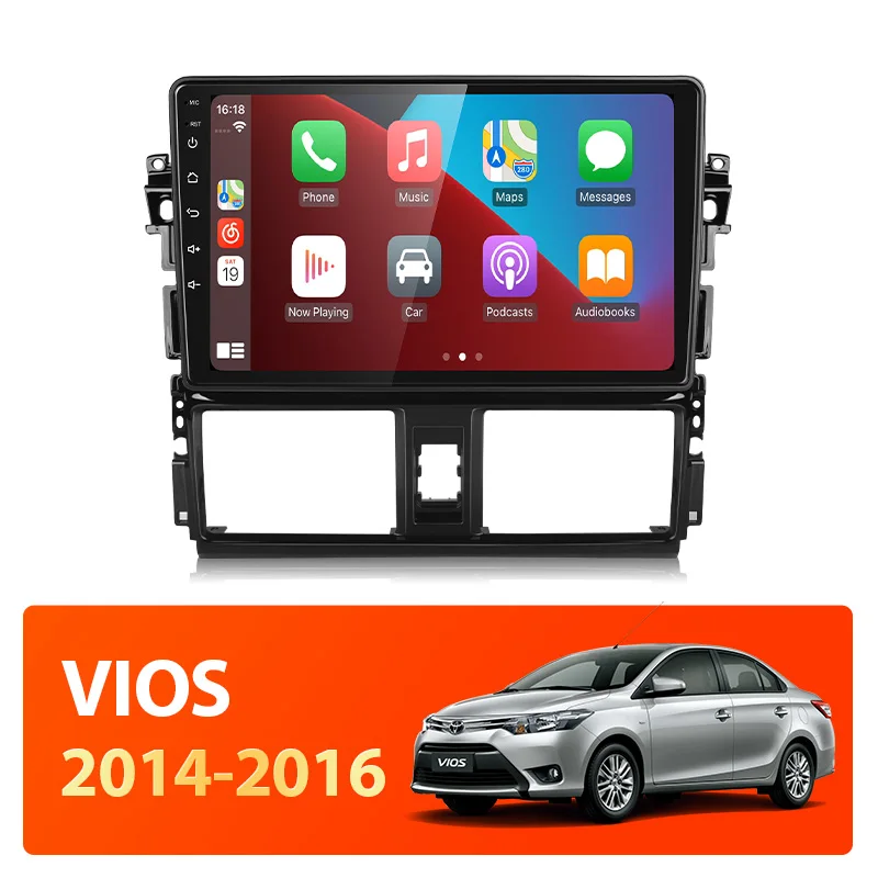 JIUYIN AI Voice 2 din Android Автомагнитола или Toyota vios 2014-2016 Carplay GPS экран для автомобиля 4G