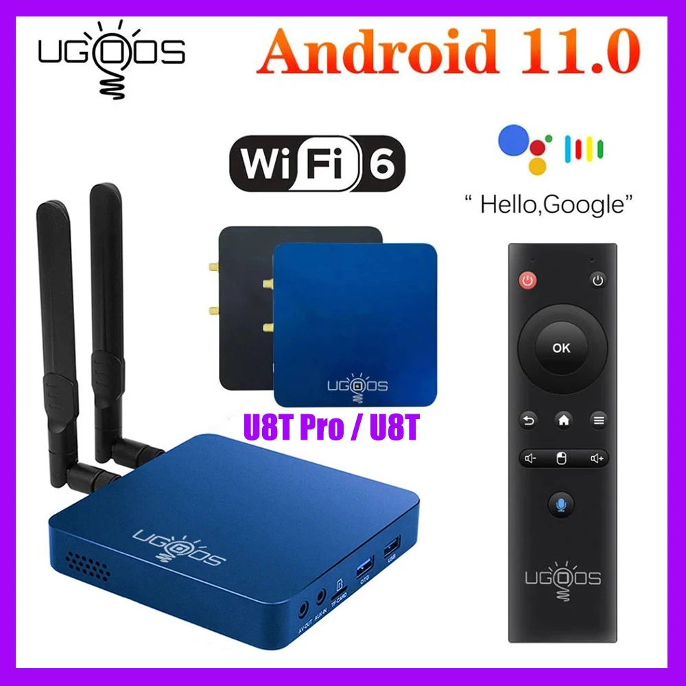 

ТВ-приставка UT8 PRO RK3566, Android 11, DDR4, 8 ГБ, 64 Гб, поддержка 8K, 2,4G/Φ, Wi-Fi, 6 LAN, 1000 м, Google Play, Youtube, UT8, BT5.0, ТВ-приставка, Новинка