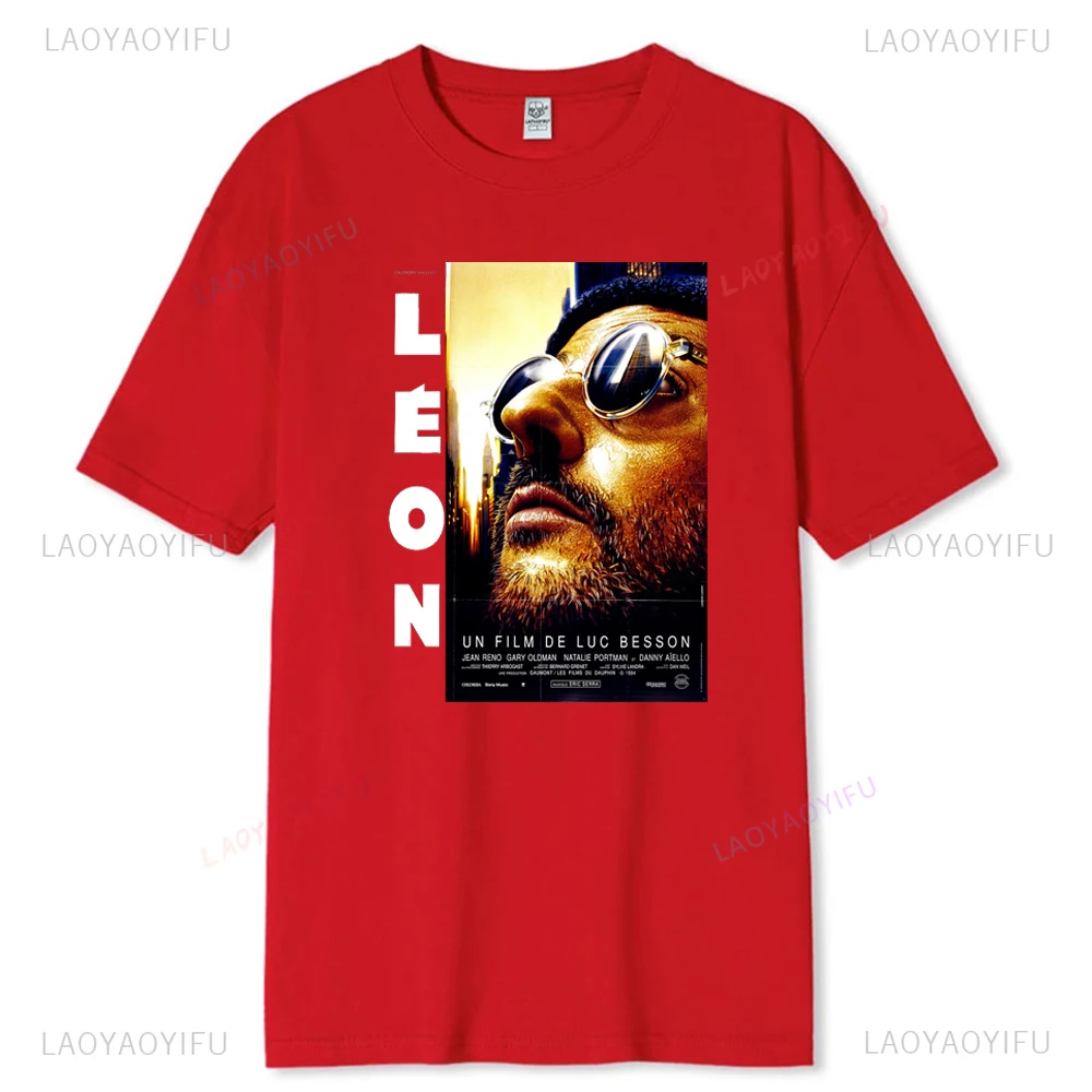 Фильм 80-х Леон Профессиональная классическая футболка с принтом для мужчин и