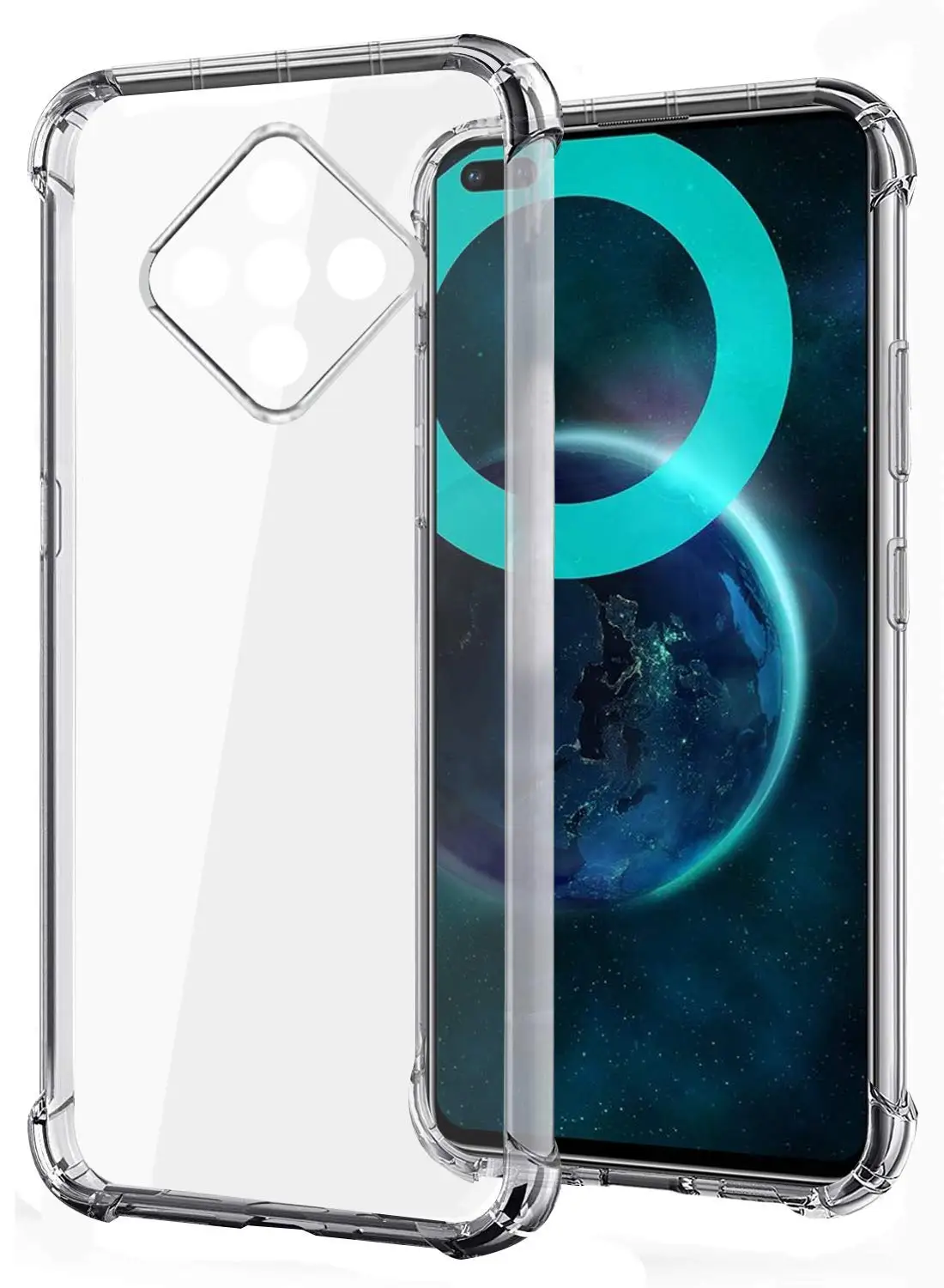 Чехол для телефона INFINIX Zero 8 прозрачный усиленные углы гибкий амортизирующий из