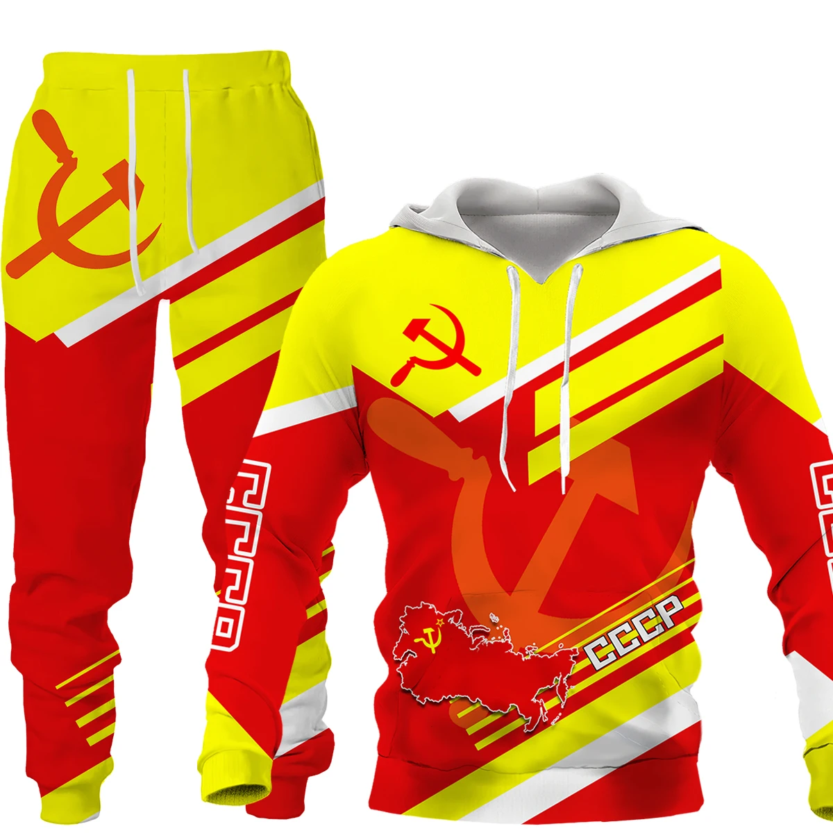 Новый CCCP Русский СССР Советский Союз толстовка / брюки спортивный костюм для