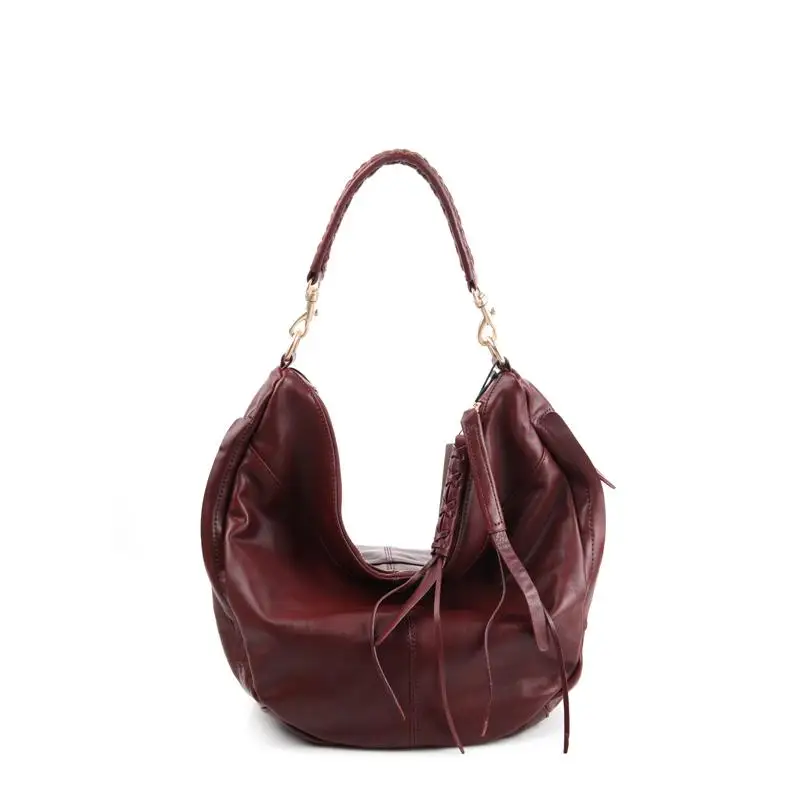

2021 Women' Handbag Brand Cowhide Sewing Tassel Single Shoulder Bag Multipurpose High-capacity Shopper Fashion Versatile Handbag