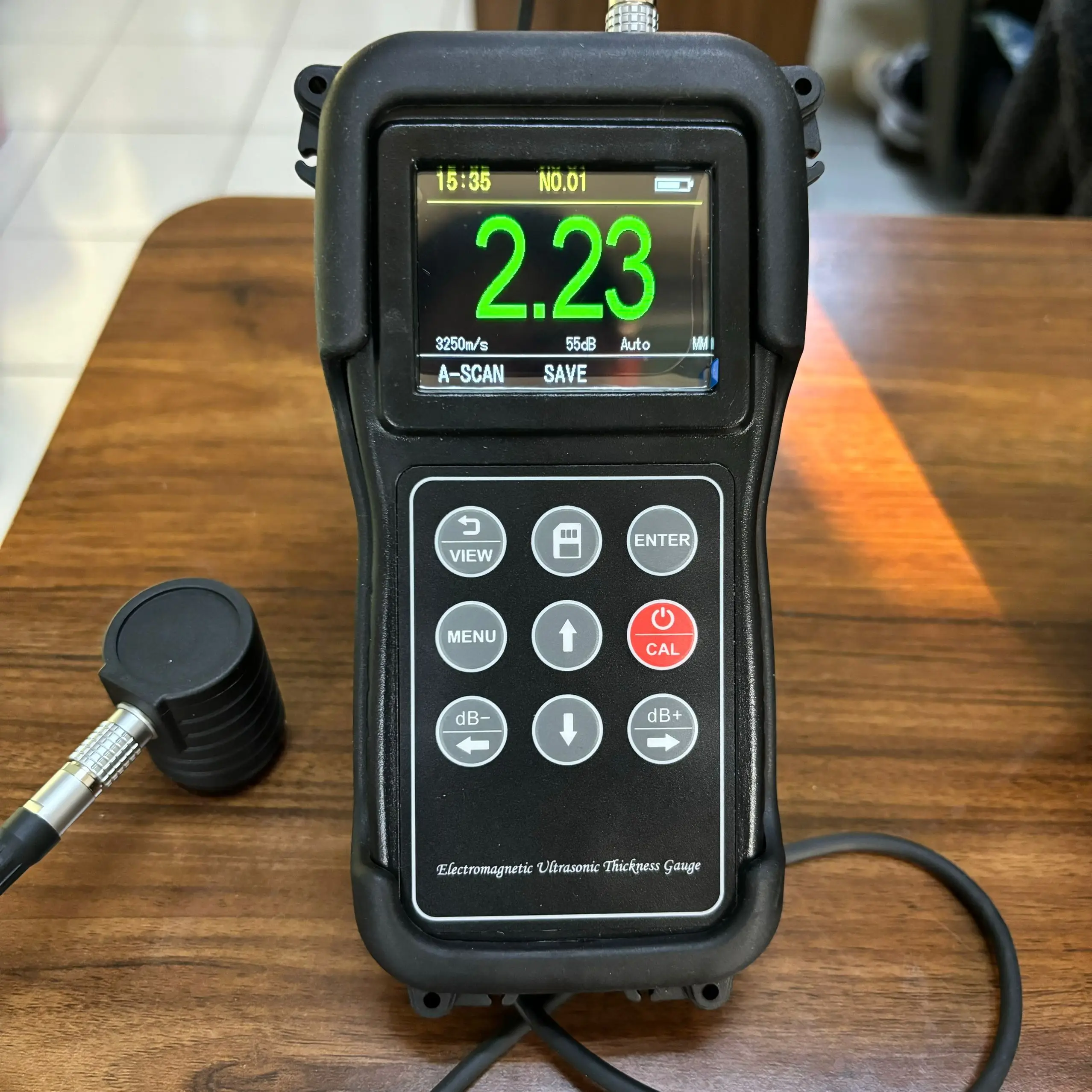 Портативный электромагнитный Ультразвуковой толщиномер 1 0 ~ 240 мм с отдельным