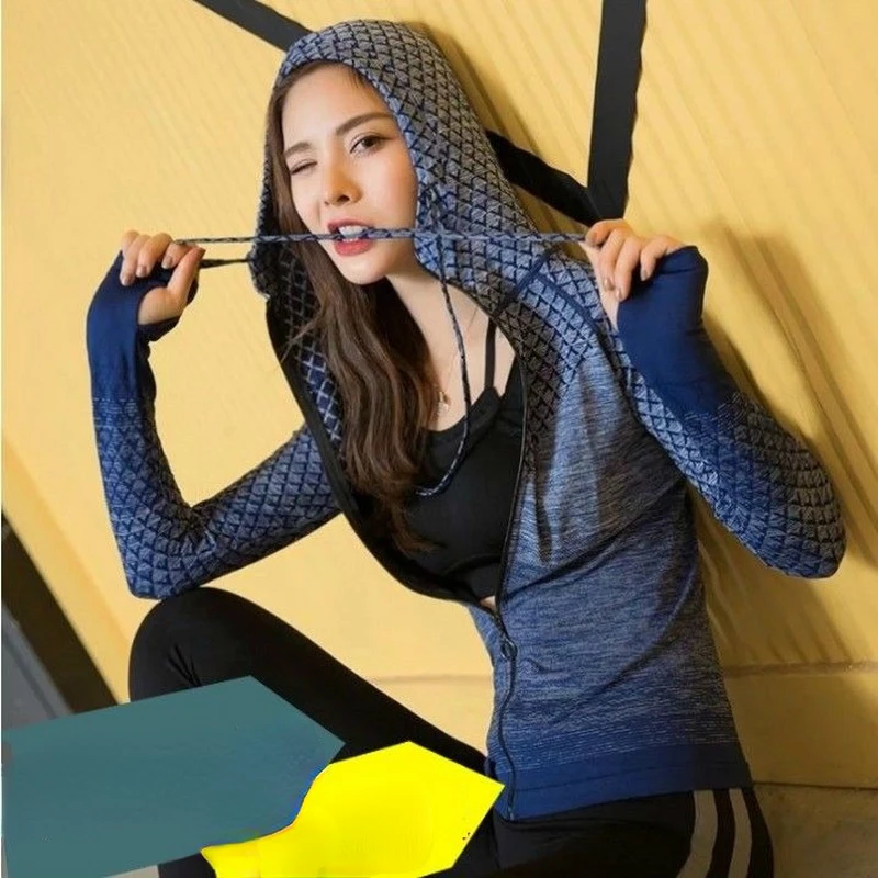 

Summer Thin Yoga Wear Women's Running Sportswear Tops Zip Up Sweatshirt Workout Fitness Clothes Cardigan Slim Tight Jacket E205