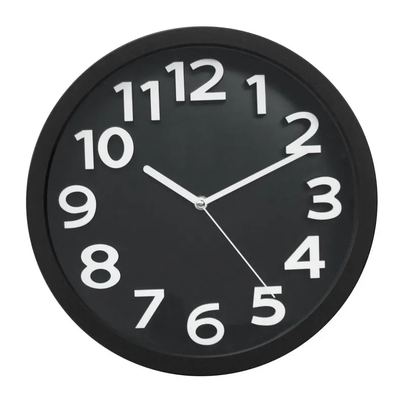 

13 inch Black Silent Sweep Wall Clock