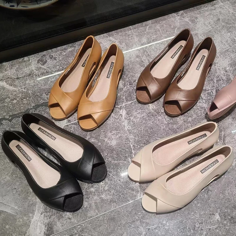 

Сандалии женские на высоком квадратном каблуке, однотонные босоножки, повседневная обувь с открытым носком, лето 2023