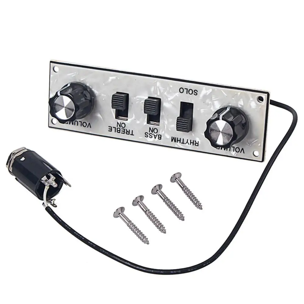 

Wired Alloy Control Line Plate with Knobs Violin Bass Guitar Replacement Parts