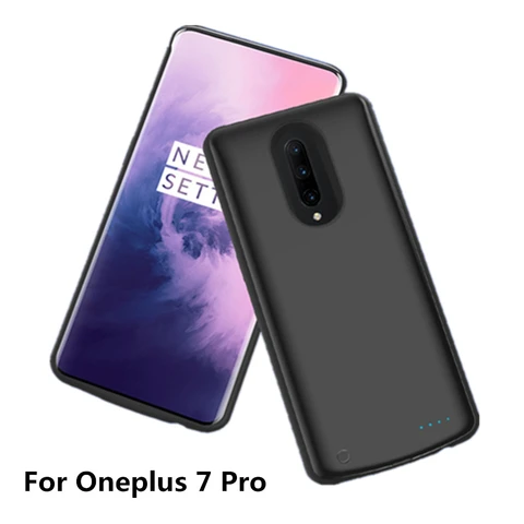 Чехлы для внешнего аккумулятора 6800 мАч для Oneplus 7 Pro, внешний портативный аккумулятор, Противоударная задняя крышка для зарядки