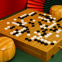 hot sale wooden go set large luxury chess suit wooden board adult chess go game creativityfamily games children gifts