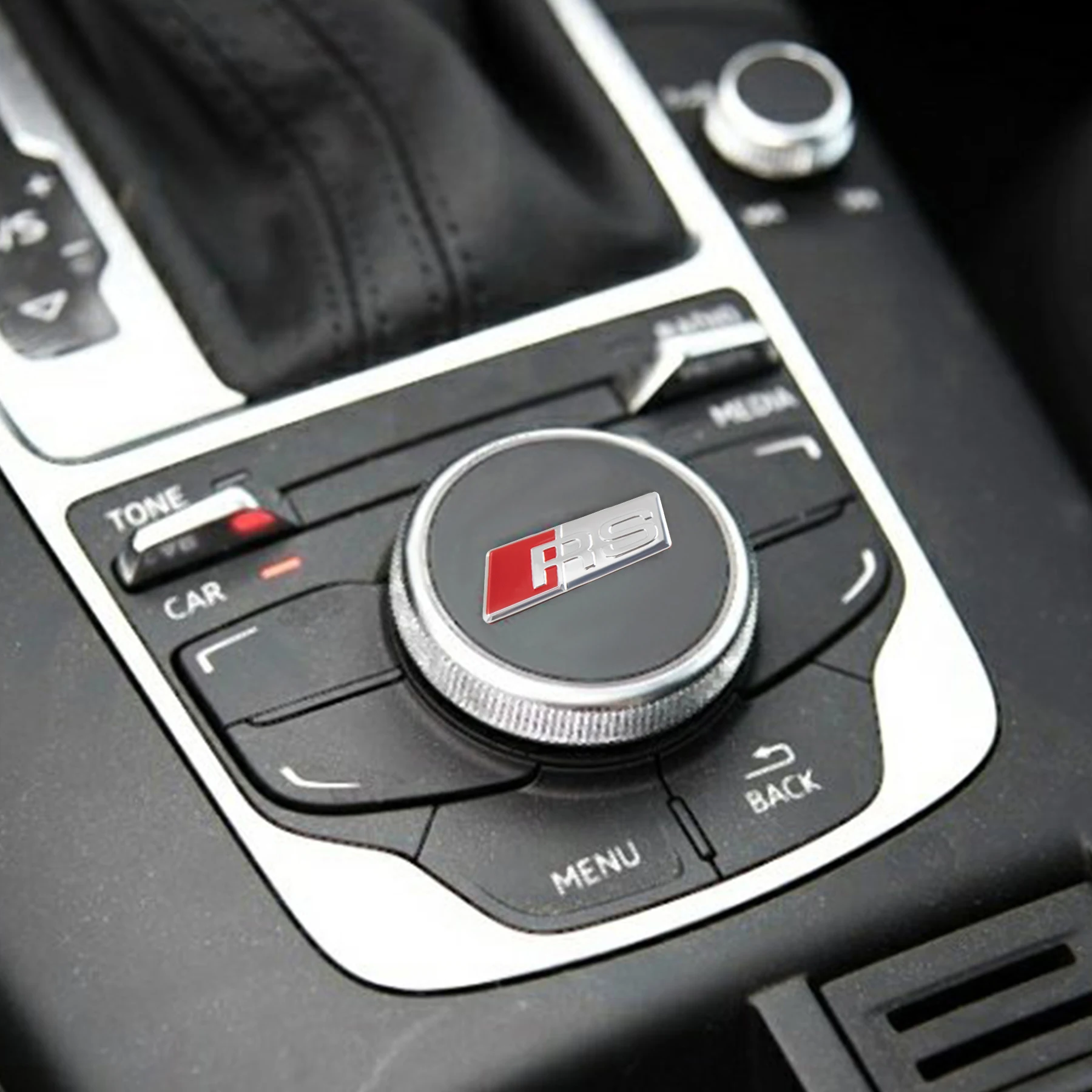 Автомобильная наклейка на руль из алюминиевого сплава Эмблема SLINE RS значок декор