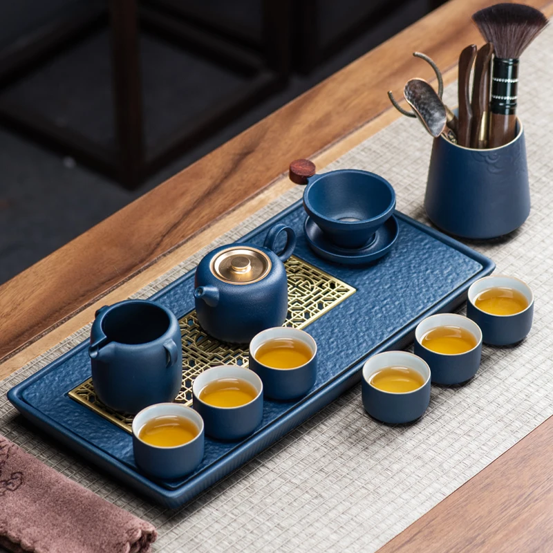 

Portable Matcha Tea Set Porcelain Cup Travel Infuser Chinese Gongfu Tea Set Ceremony Mug Original Teapot Taza De Te Tea Cups