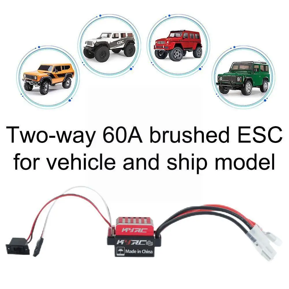 

60a матовый Esc электрический регулятор скорости 6v/2a Bec для 1/10 Rc автомобилей Traxxas Trx4 Trx6 D90 Hsp Redcat 4wd грузовик гусеничный M6n8
