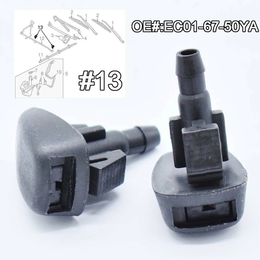 

2pcs Washer Nozzle For Mazda 3 BL 08-13 6 GH 09-12 Tribute MK1 01-06 Front Windshield Wiper Nozzle EC01-67-50YA