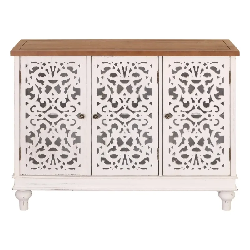 

MF Studio 3 Door Accent Storage Cabinet, White