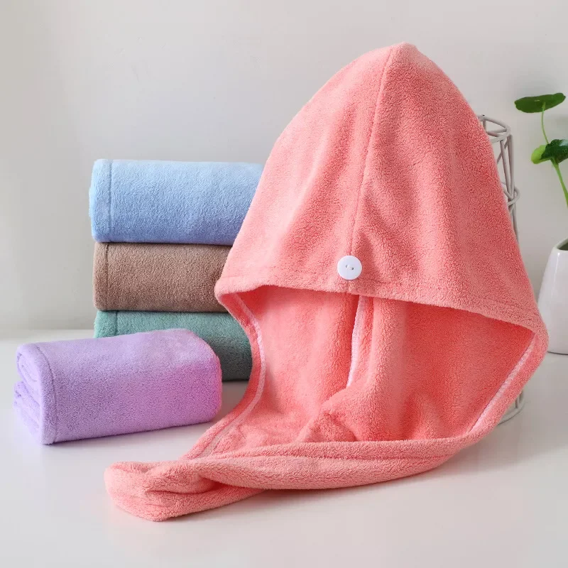 

Towel Hair Towel Quick Drying Towel Soft Skin-Friendly Bath Wrap Hat Super Water Absorption Bathroom Accessories