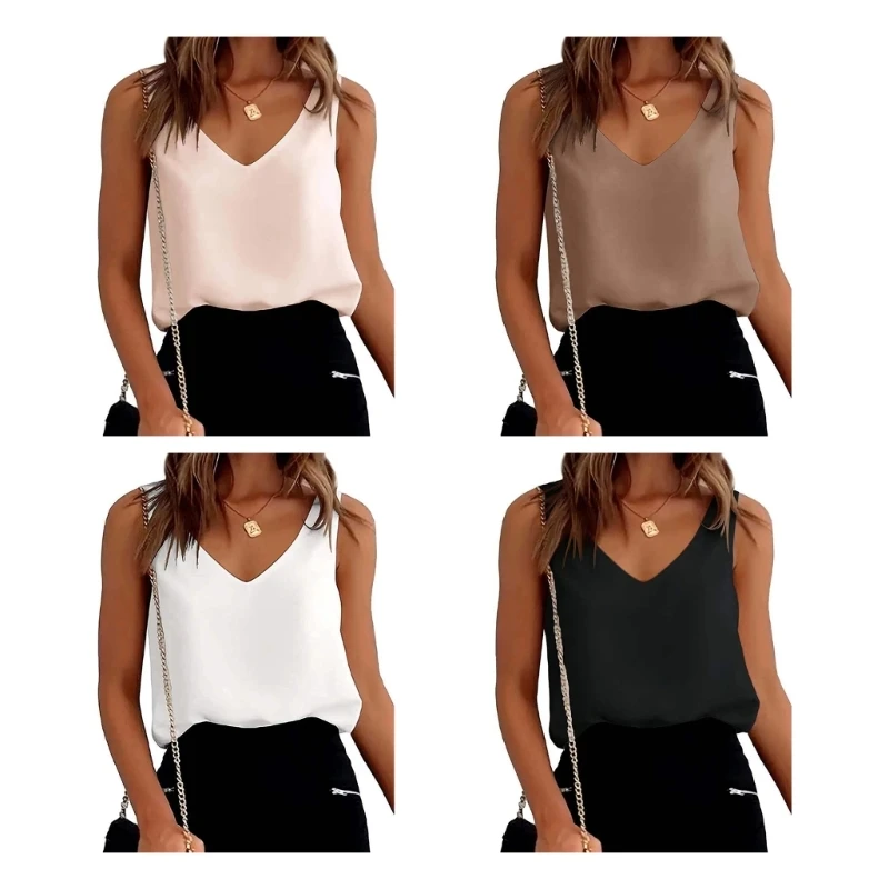 

Женская блузка свободного покроя с V-образным вырезом