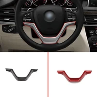 for 2014 2018 bmw x5 f15 x6 f16 real carbon fiber car styling car steering wheel decorative frame sticker car interior parts