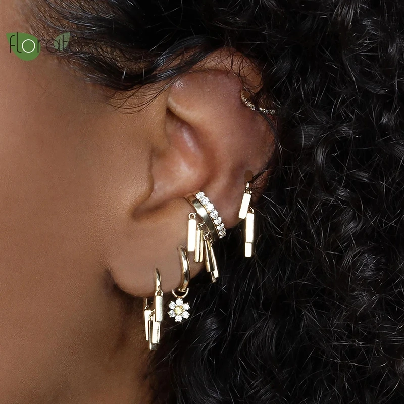 Женские серьги-кольца из серебра 925 пробы с металлической кисточкой | Украшения и