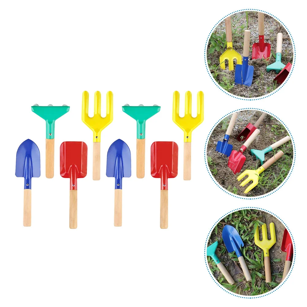 

Gardening Digging Hand Trowel Rake Wooden Handle Spade Planting