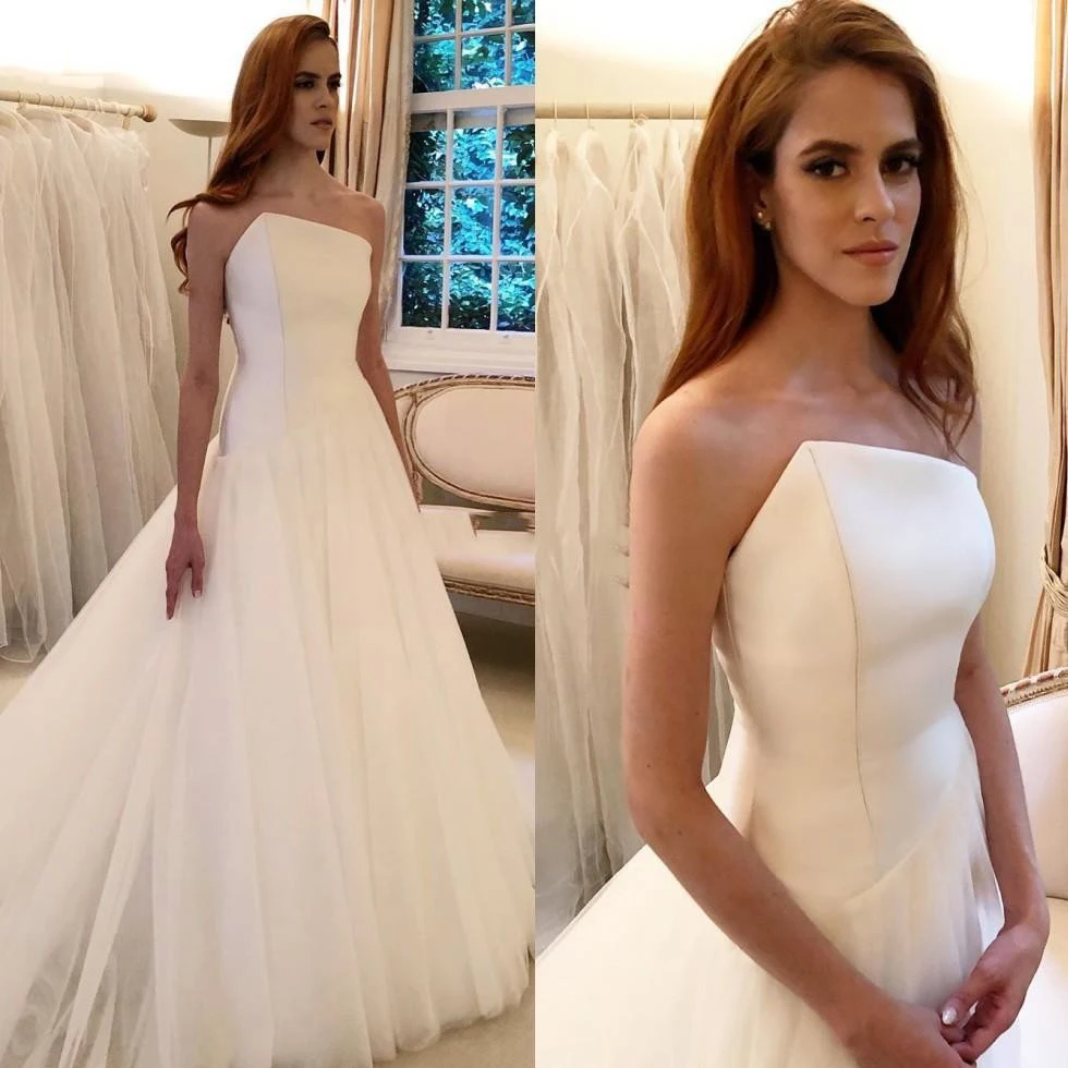 

Женское свадебное платье без рукавов, без бретелек