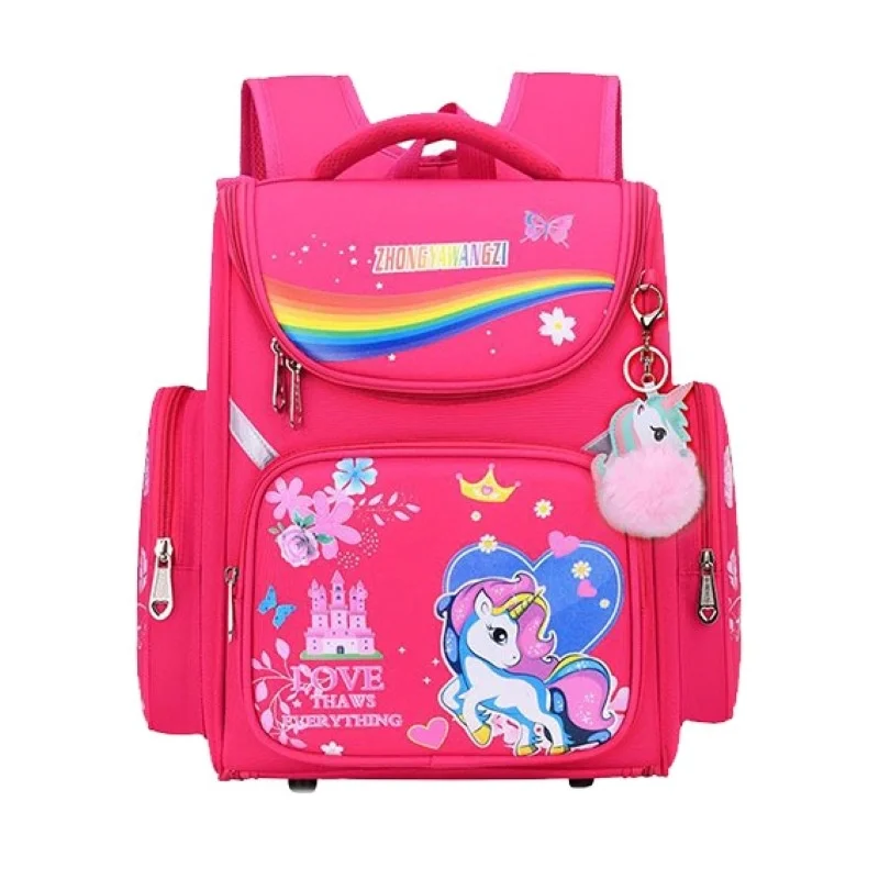 Primary Children Grade 1-3 Students Unicorn Fashion Backpacks 2022 New Girl Boy Cartoon Reflective Large Capacity Schoolbags Hot