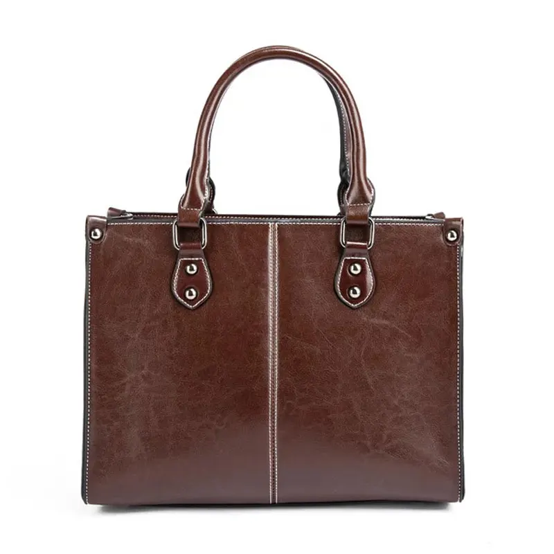 

Genuine Leather Women's Shoulder Bags Business Vintage Female Handbags Versatiles Women's Bag 2022 Trend European Style Shopper
