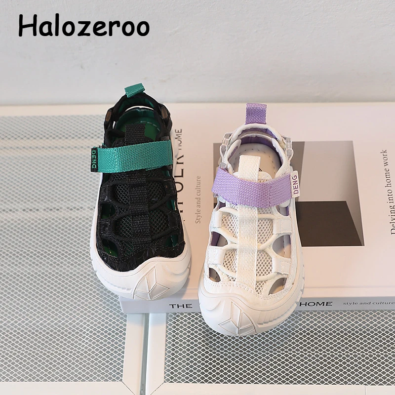 

Kids Beach Sandals Baby Girls Brand Closed Toe Shoes Children Sport Sandals Boys Leather Flats Fashion Sandalias For Summer New