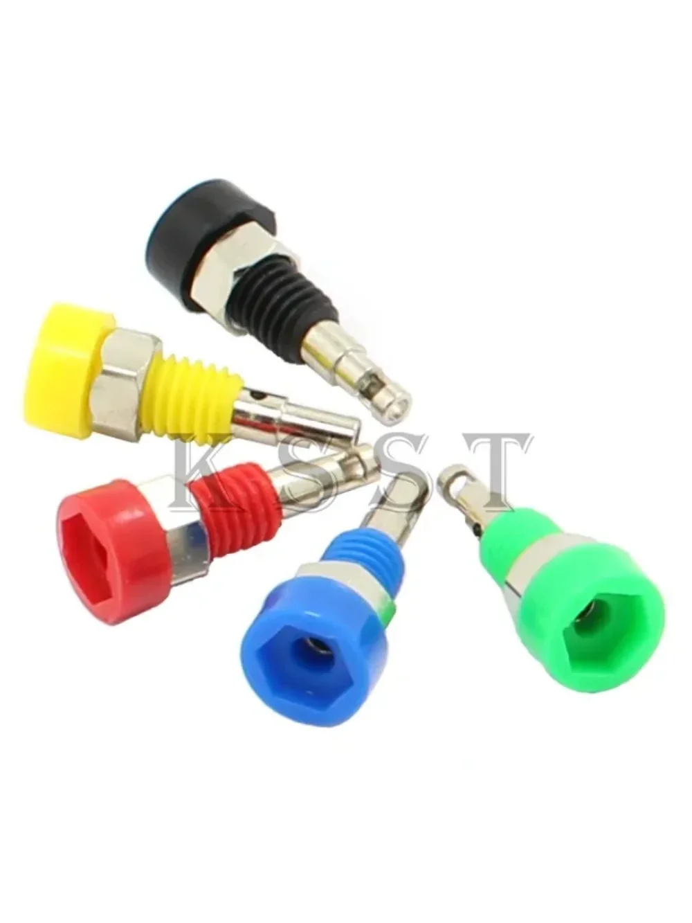 Никелевый штатив типа «банан» с позолоченным штекером, 2 мм, диаметр отверстия 5 мм, 30-60 В постоянного тока/10 А, Макс.