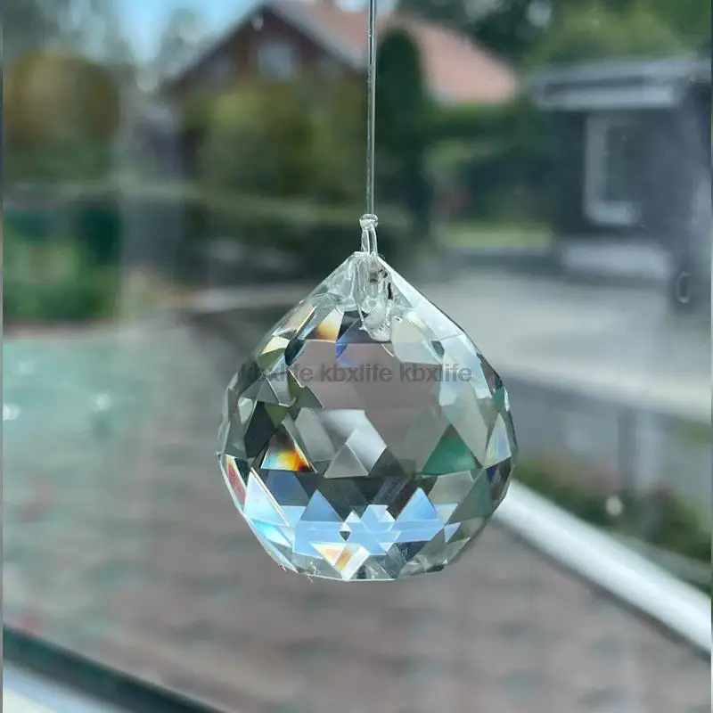 

G3 30mm Clear Lighting Ball Prism Crystal Bead Prisma Multi-angle Door Curtain Pendant Light Drop Shape Prisme Without Chain