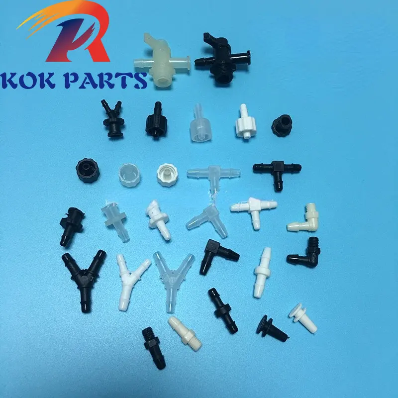

50PCS Ink tubing connector Y shape ink pipe hose for large format printer tube male female printhead clip connect plug mix order