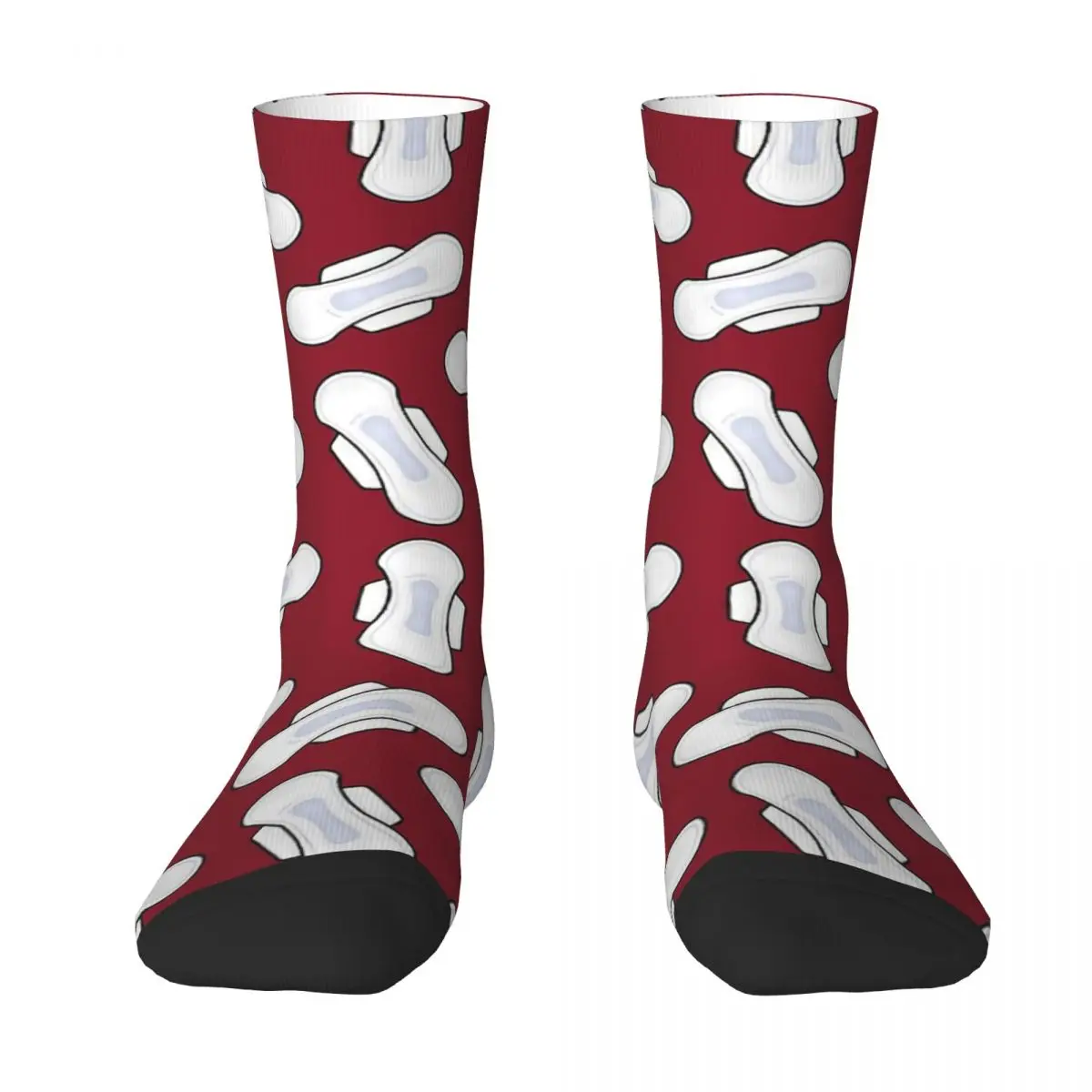 Pads, Sanitary Napkins - Period. Bloody Red Adult Socks Unisex socks,men Socks women Socks