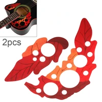 2pcs 41 inch acoustic guitar hole pickguard sticker red grape leaf self adhesive guitar pick guard decal guitarra accessories