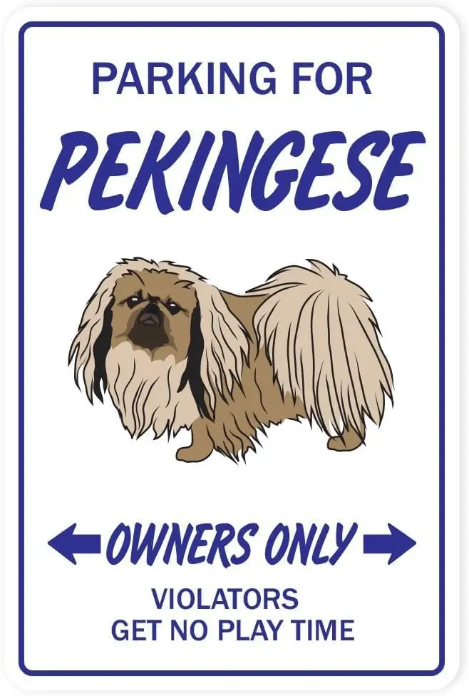 Pekingese игрушка для стоянки питомцев бухтователь металлический знак забавный